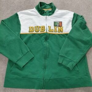 Vintage Roma Atletica Dublin Ireland Full Zip Pockets Jacket XXL 2XL St Patricks